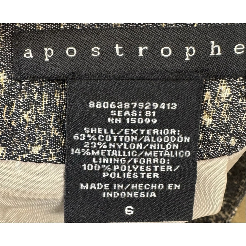 Women's Apostrophe Snake Print Midi cocktail party Skirt Size 6 - Picture 4 of 7